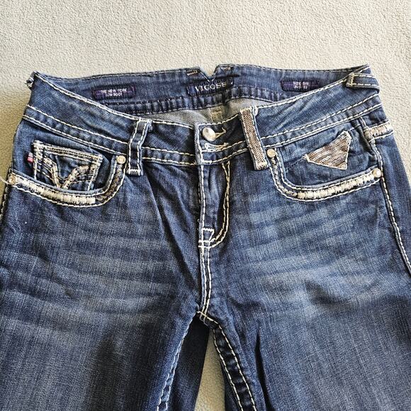 Vigoss Slim Boot Jeans Womens 31Wx31.5L Medium Wash Stretch Waist New York Fit - Picture 4 of 12